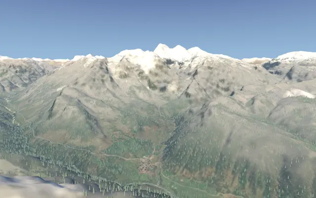 Kolahoi Glacier in 3D